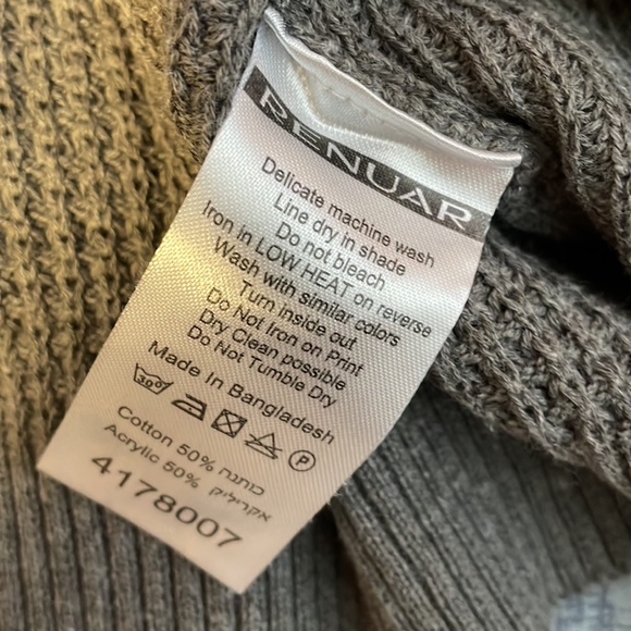 NWOT men’s sweater grey. Young Renault brand. - Picture 7 of 8